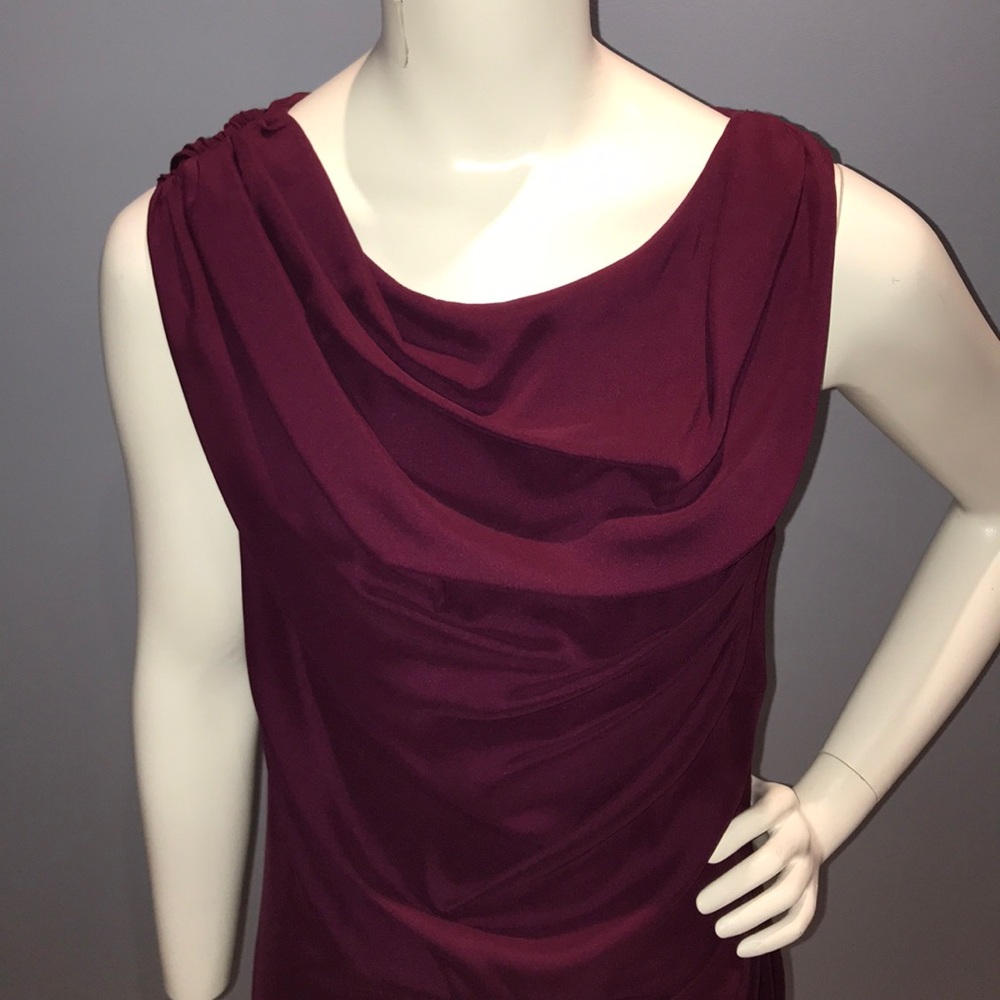 Suzi Chin for Maggy Boutique cranberry red dress